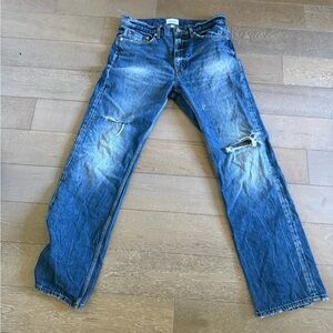 Frame Denim Men's Blue Distressed Jeans
